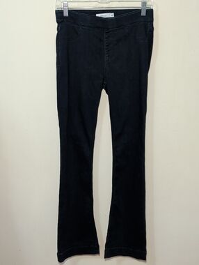 Cello Pull-On Flare Jeans Dark Wash Mid-Rise Stretchy Retro Boho Women's Size M